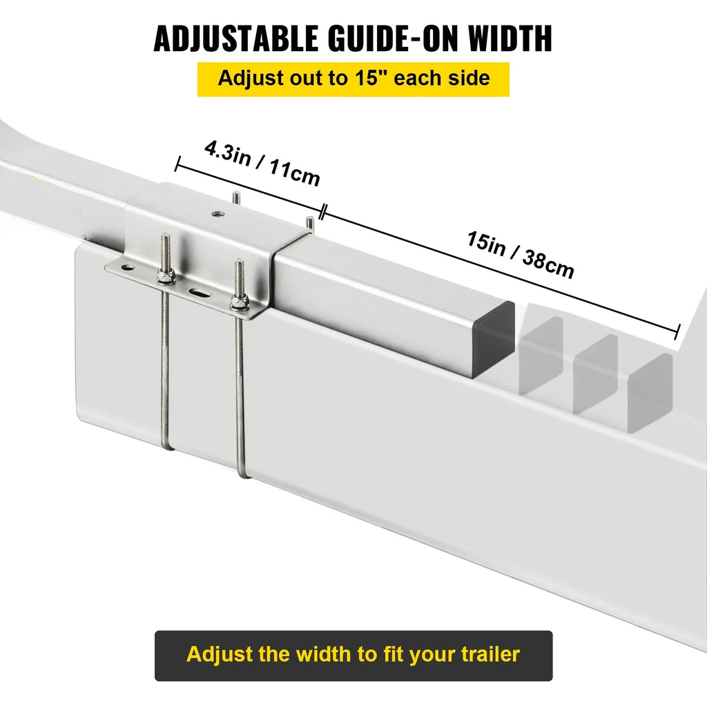 Mounting Galvanized Trailer 60", PVC Trailer for ons, Complete Pair Post Boat Trailer Boat, Steel BENTISM Fishing Covers, Accessories Boat Sailboat Tube with Guide-on, Guide Ski or Included, One