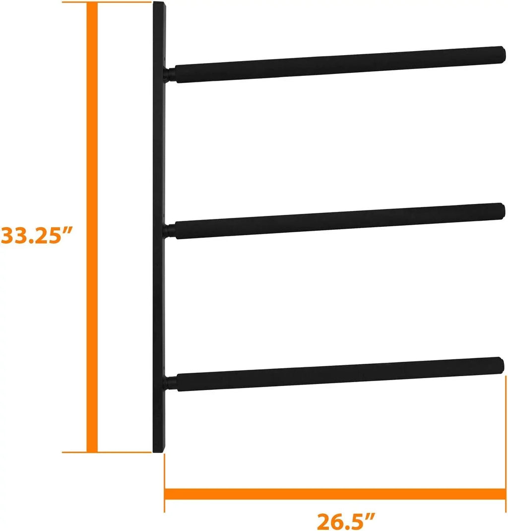 Store with Hanger 3.54" Yes4All 5.51" x Longboards, Mount Paddle Up Board to & Foam, Padded Heavy Racks, Surfboards, 34.25" Surfboard Black, Display 3 Wall x Duty Snowboards, Steel