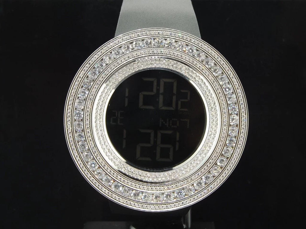 Custom Watch Com ct Rodeo 15 Mens KC White Joe JoJino Simulated Techno Diamond