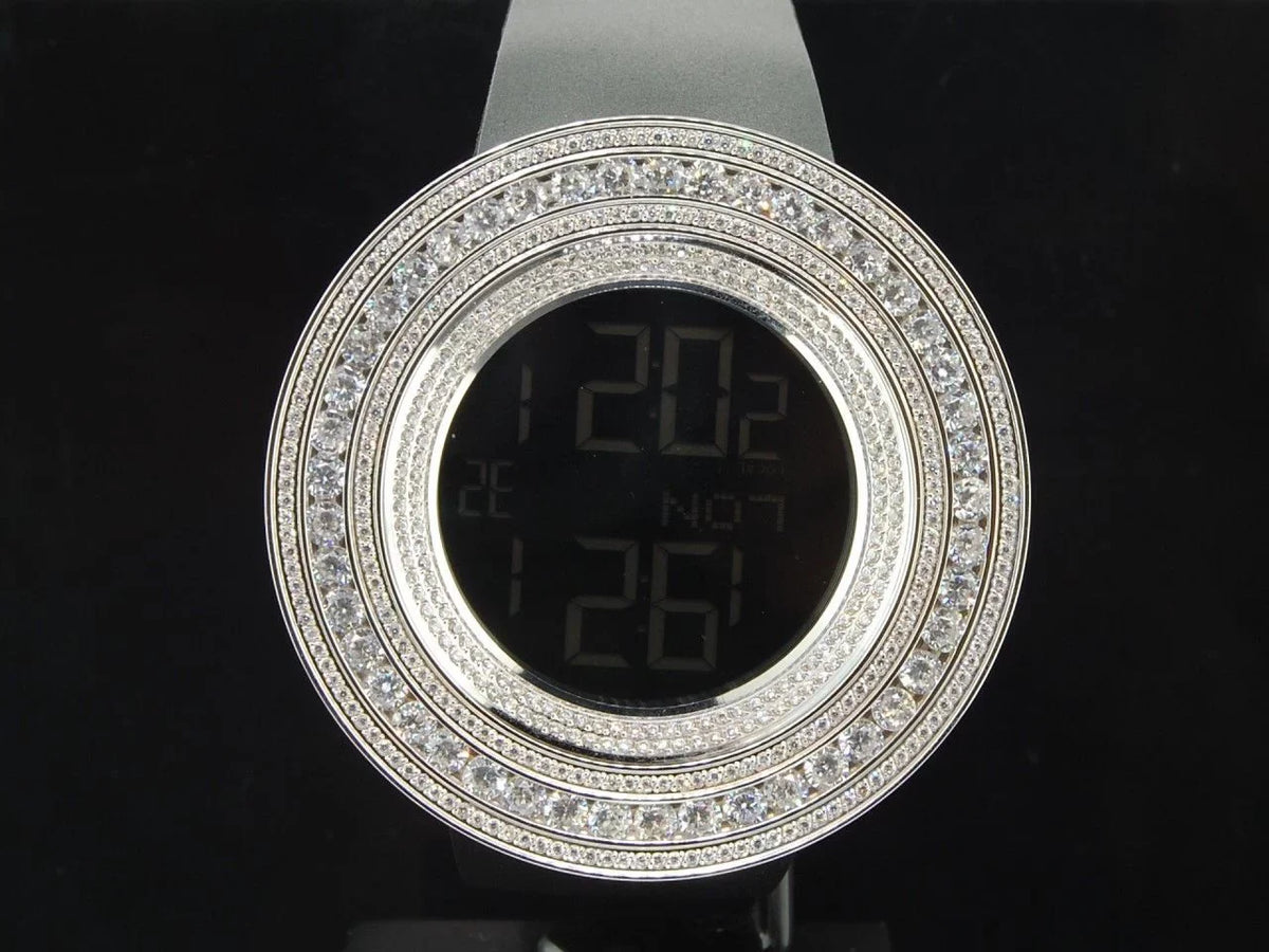 Custom Watch Com ct Rodeo 15 Mens KC White Joe JoJino Simulated Techno Diamond