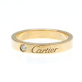 Pink Ring Gold Cartier Gold (18K) Ring Diamond Pink Band Engraved (Good) Fashion Pre-Owned
