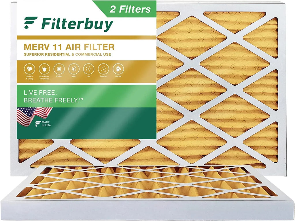 HVAC Filterbuy Furnace 11 AC 8x24x2 Air Pleated Filters MERV (2-Pack)