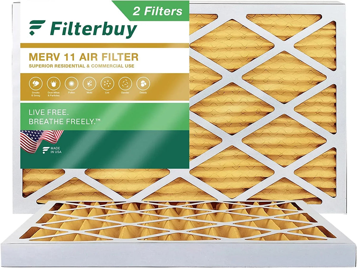 HVAC Filterbuy Furnace 11 AC 8x24x2 Air Pleated Filters MERV (2-Pack)