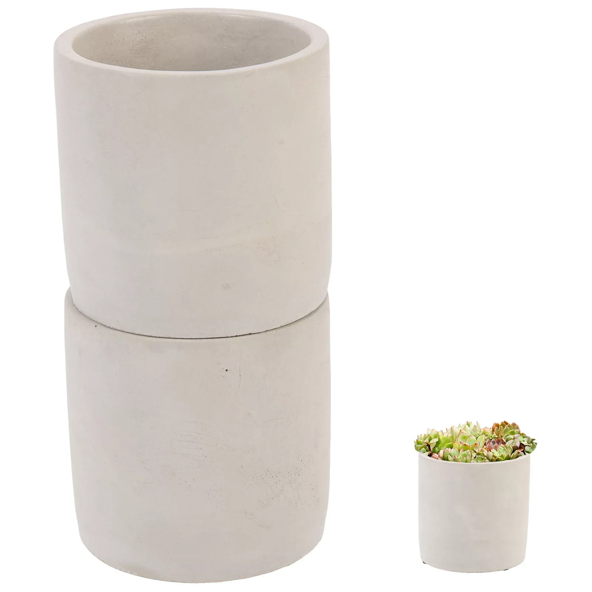 Multi-function Pot Succulent Cement Flower 2Pcs Household Pot Planting