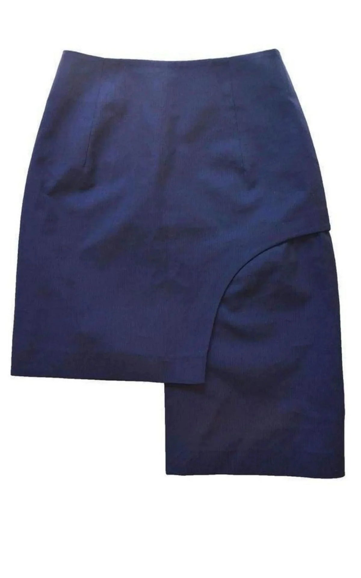 Skirt Side Asymmetric Striped Side