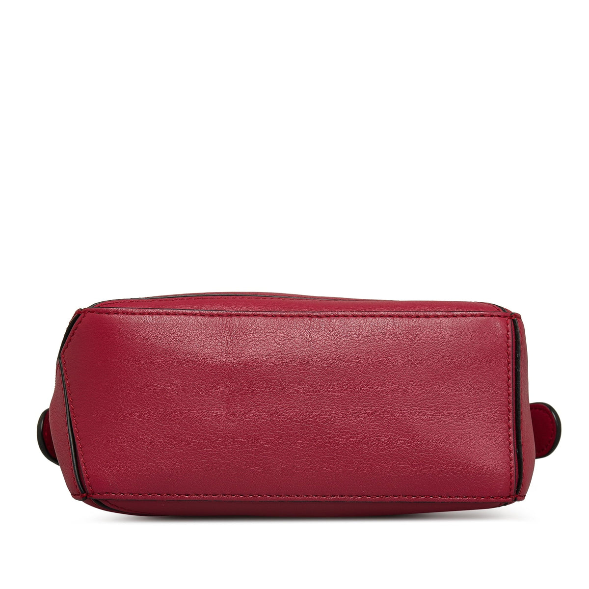 Leather (Good) Puzzle Authenticated LOEWE Red Pre-Owned Calf Unisex Mini Satchel