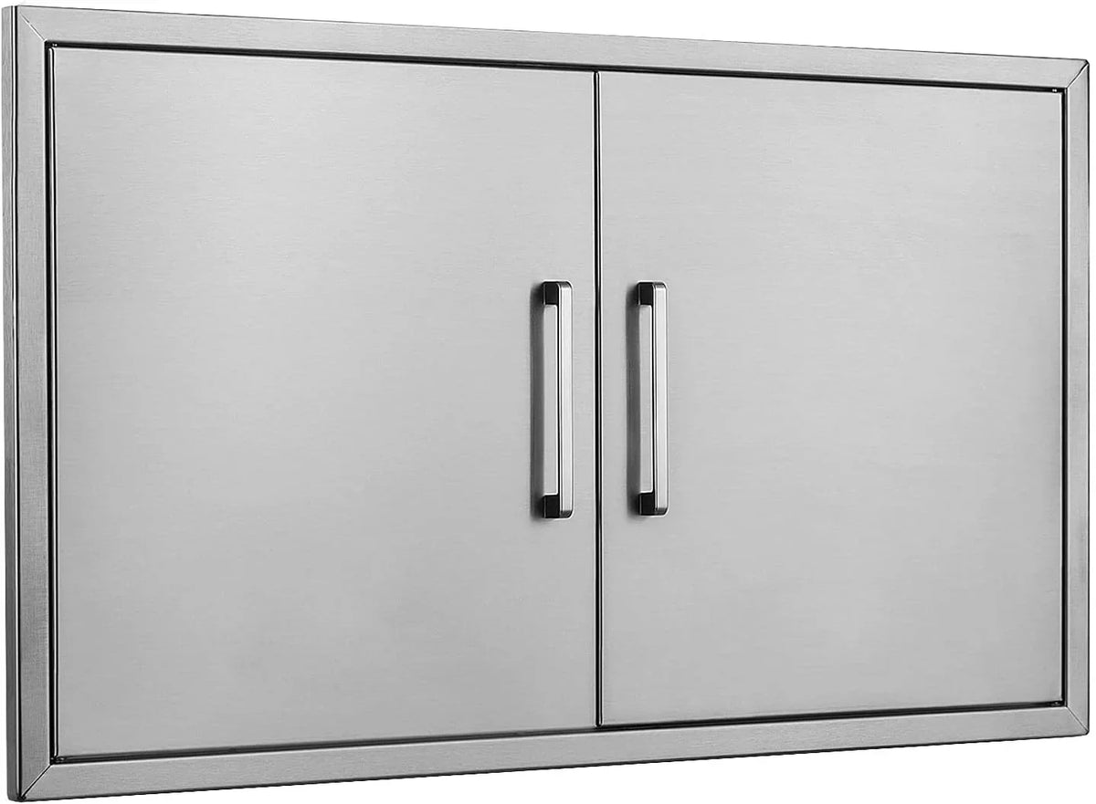 Access Stainless x Outdoor BBQ Kitchen - Double Door,Flush and for Outdoor Steel 36"W Kitchen Island… BBQ Doors- 21"H Mount