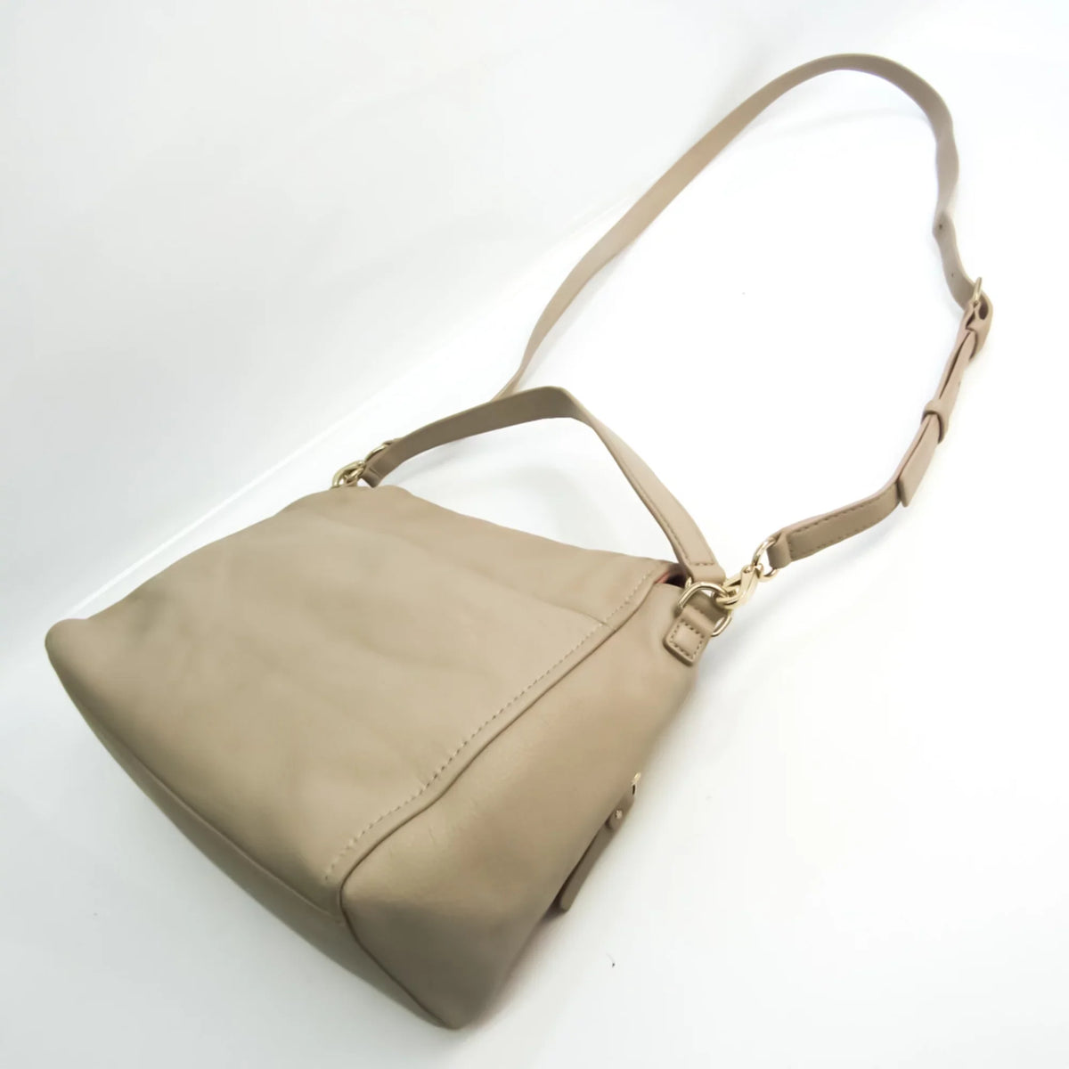 Grayish,Pink Handbag,Shoulder Bag (Good) PXRU6018 Leather Women's TODDY COBBLE HILL Kate Pre-Owned Spade