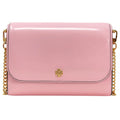 Leather Wallet (Pink Tory Patent Women's Bag Chain Emerson Plie) Burch Crossbody