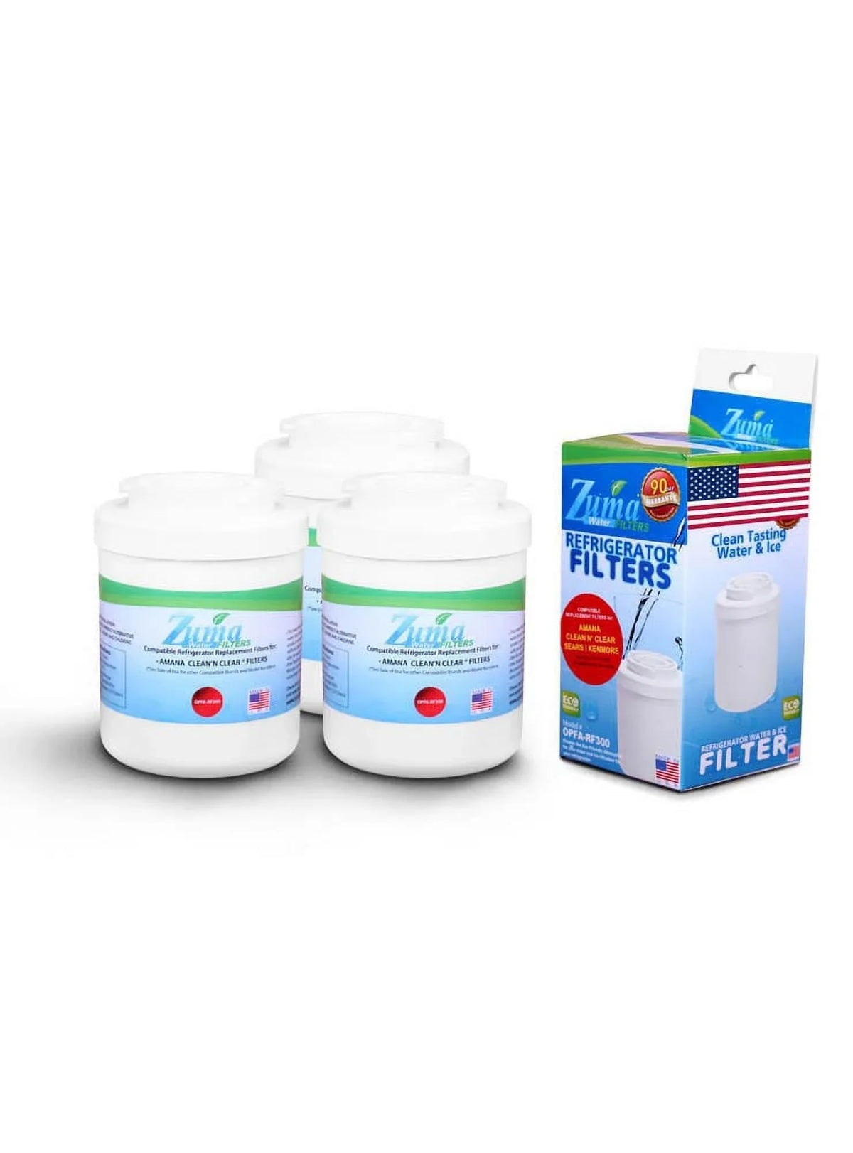 Water - Amana® OPFA-RF300 Compatible with U.S.A. - in , , 12527305 3 Model ZUMA and # , Pack Ice Filter Brand Made