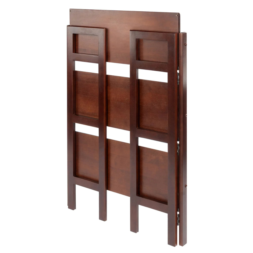 Foldable Winsome Wood Walnut Terry Stackable, Shelf, 3-Tier Finish