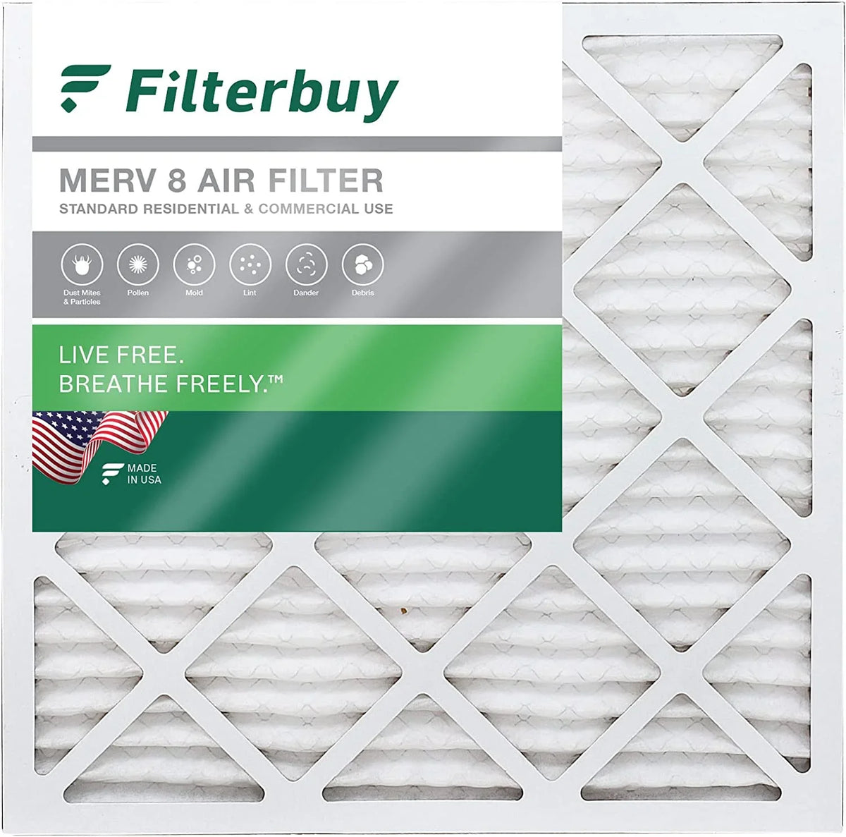 8 Filterbuy Furnace Air HVAC MERV Pleated Filters (1-Pack) AC 20x20x4