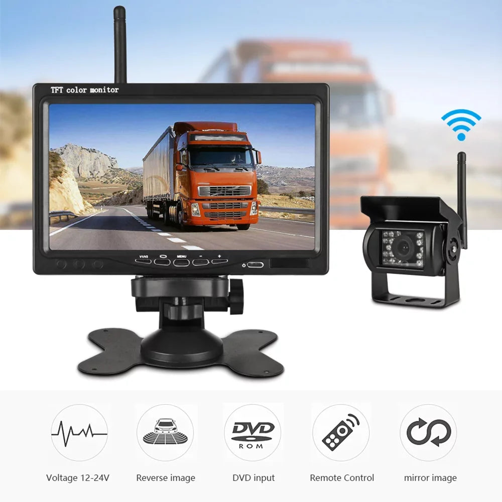 Monitor 7 Rear Car Car Monitor Display Vehicle Parking Visualizer Night Navigation Camera Function Car Assist Monitor Truck Willstar Rear Front Engineering Vision Lcd Inch Wireless Truck