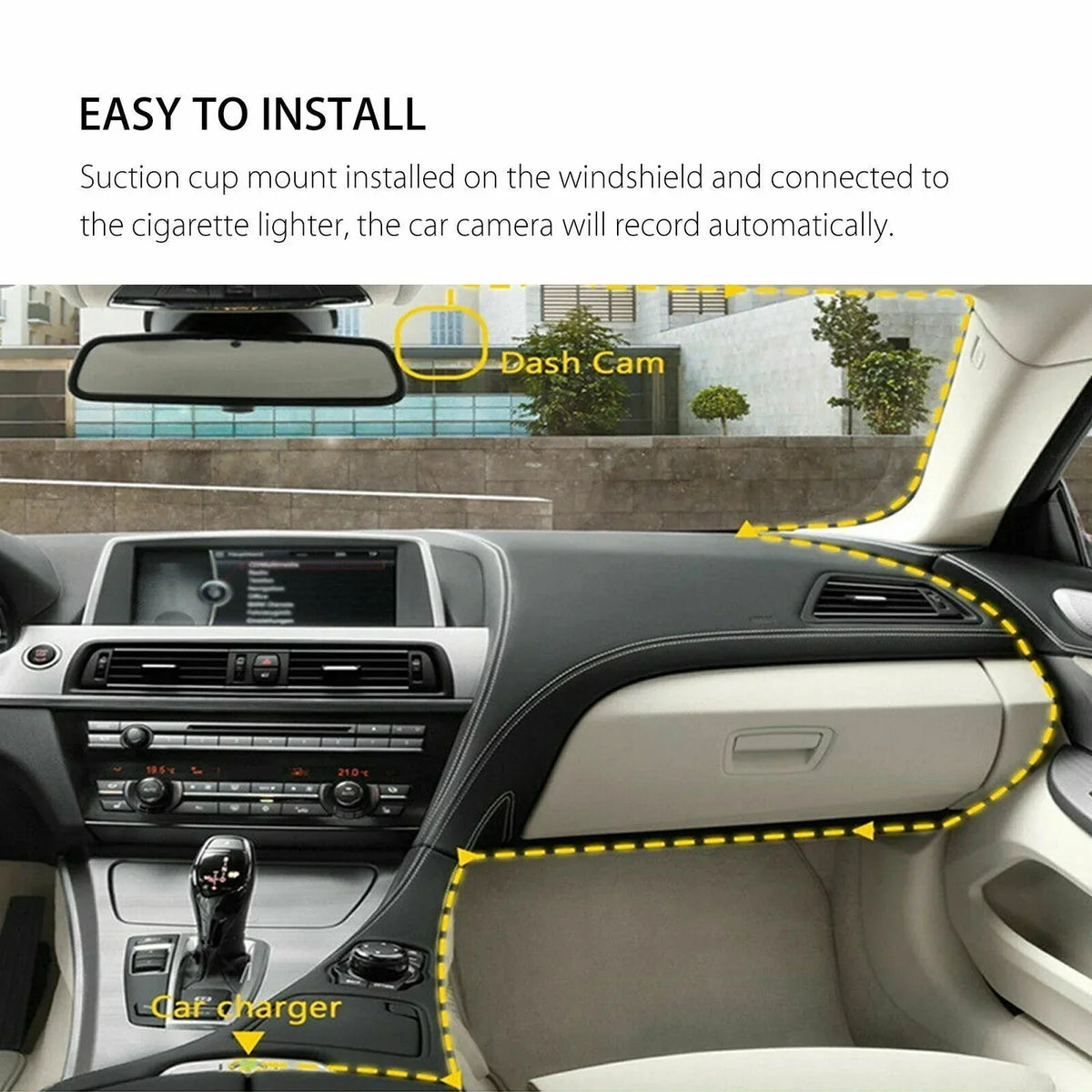 Dash Cam Car 4 Driving DVR Video Recorder LCD Dual Vehicle Lens 1080P Camera