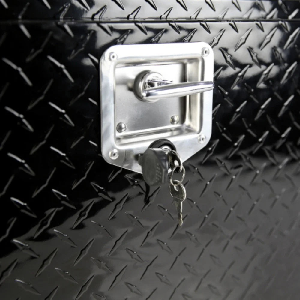 Underbody Aluminum With box Aluminum Black Truck + Tread Black 36"(36"×17.1"×17.9") T-Handle Square Storage+Locks Tool Key Latch 36 + Trailer Heavy + inch Duty Box