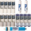 Filter (15 GPD pcs) Reverse Membrane Set Cartridges Replacement 50 RO Osmosis w/