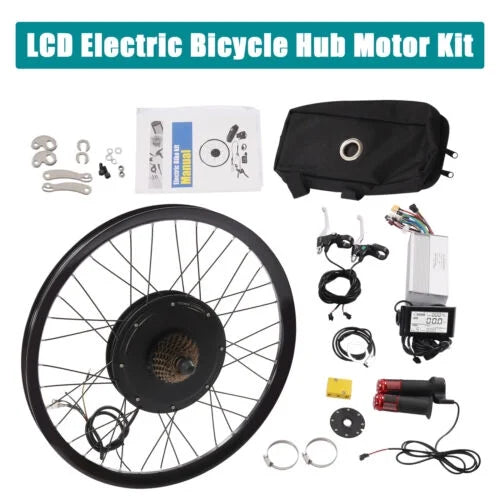 29" 72V Electric 560rpm Motor Bicycle Kit Wheel Rear Conversion E-Bike 2000W
