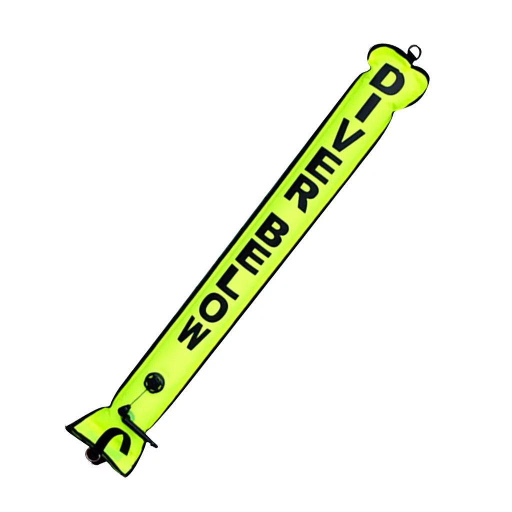 Surface Safety Signal High Scuba Marker with Hose - Standard & for Tube Compact Inflator Snorkeling 4' Sausage Visible BC Diving Divers Pro