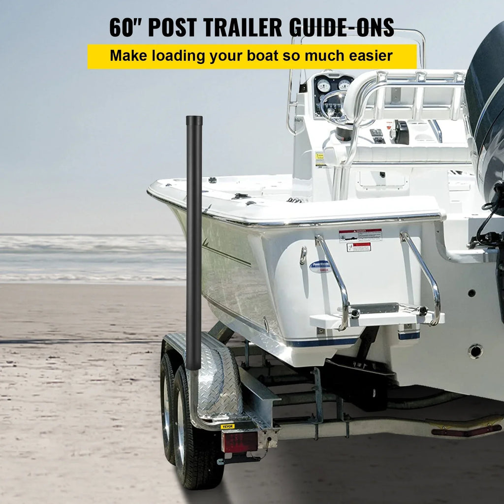 Mounting Galvanized Trailer 60", PVC Trailer for ons, Complete Pair Post Boat Trailer Boat, Steel BENTISM Fishing Covers, Accessories Boat Sailboat Tube with Guide-on, Guide Ski or Included, One