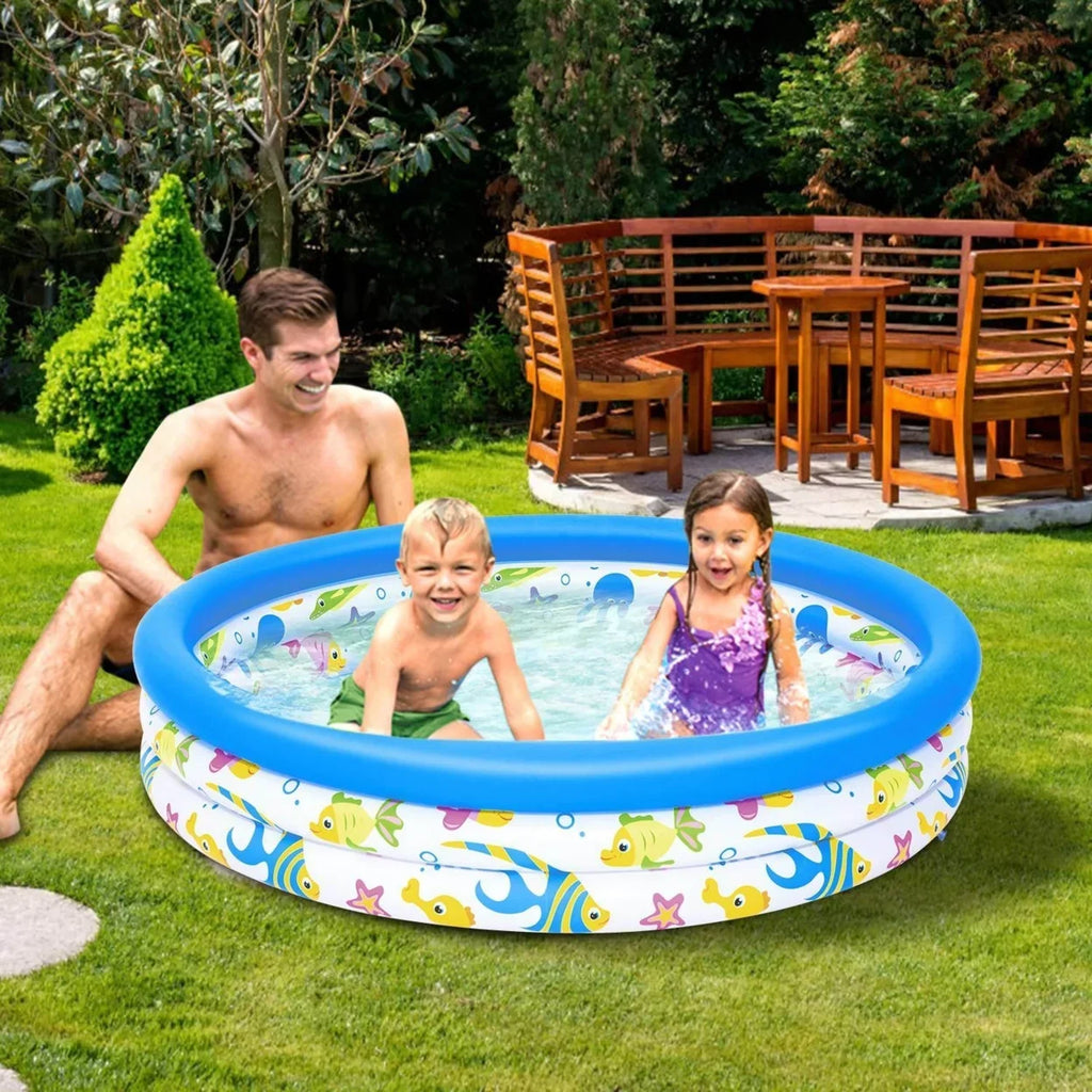 Pool Family Ball Inflatable For Swim Pool Kids 2 Pool Center 48x10In Foldable Swimming Blow Up