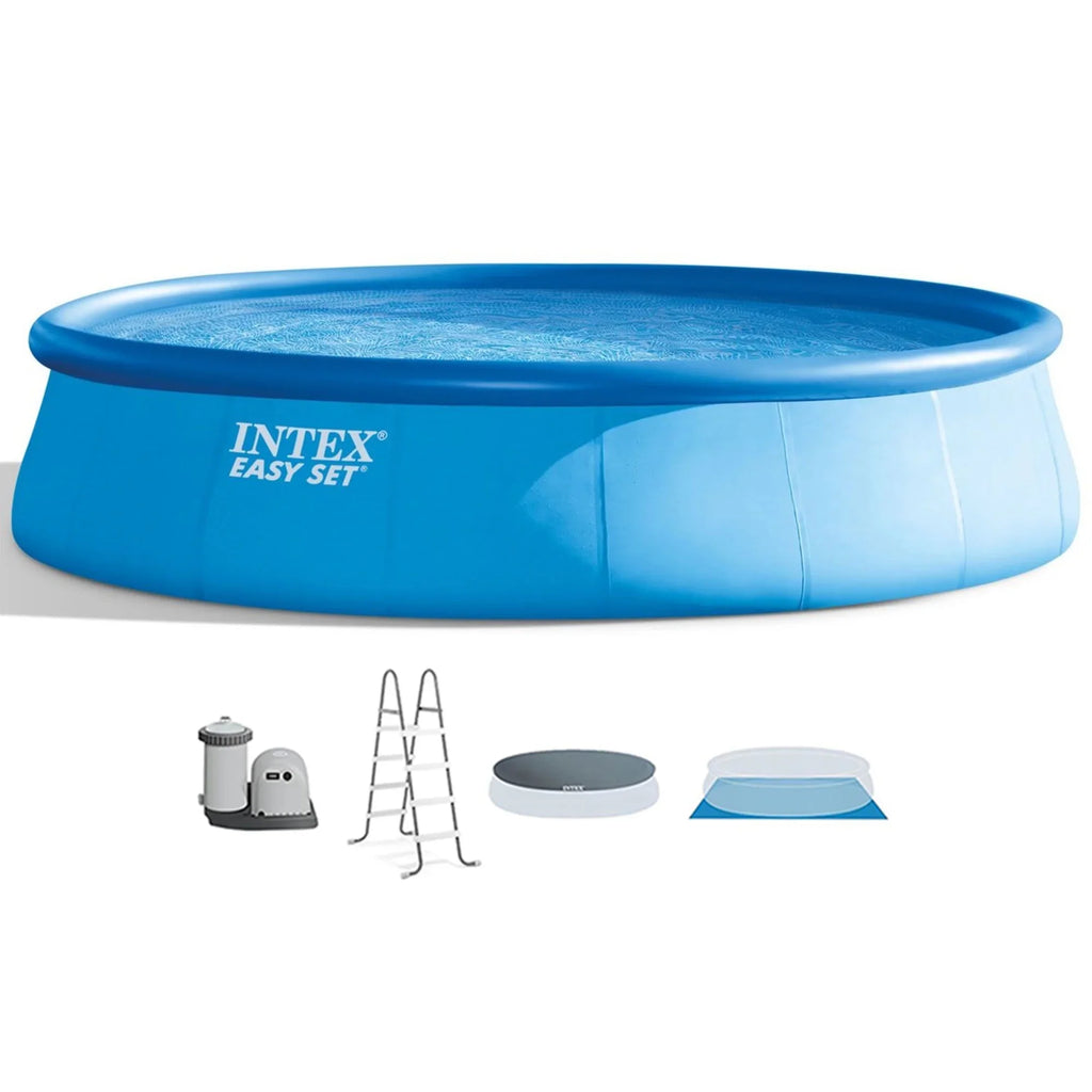 Inflatable (6 Intex x Outdoor Set Pack) Filter with 18' Cartridges Pool 48"