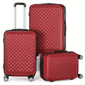 Red With Trip, Cases Outdoor Minimalist Spinner For Hard Luggage Wheels Shell Travel
