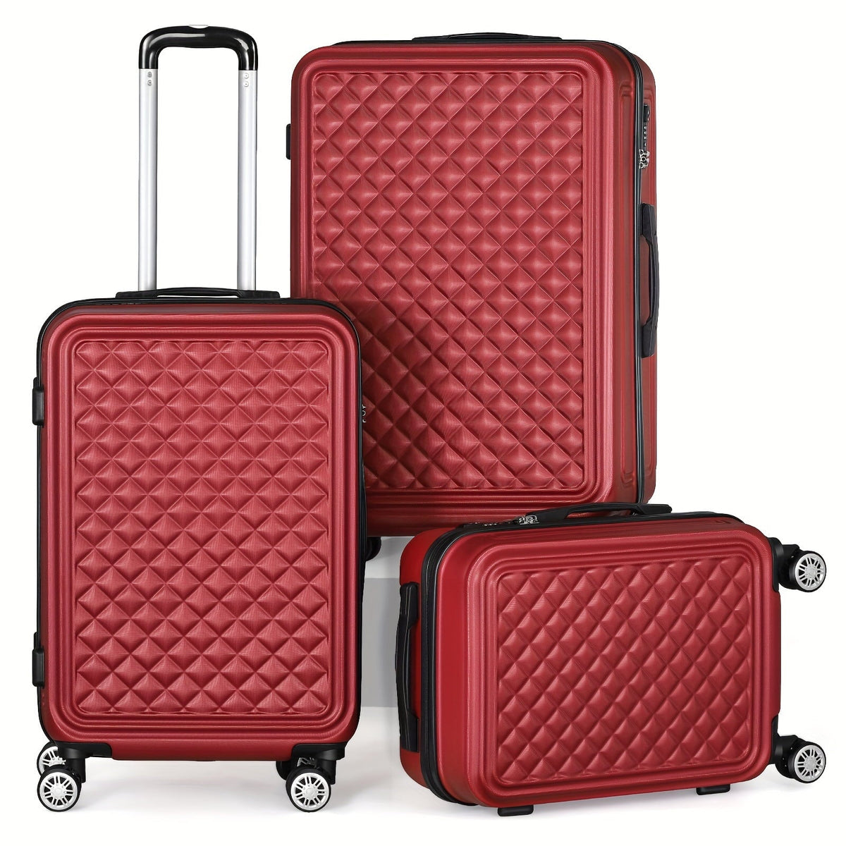 Red With Trip, Cases Outdoor Minimalist Spinner For Hard Luggage Wheels Shell Travel