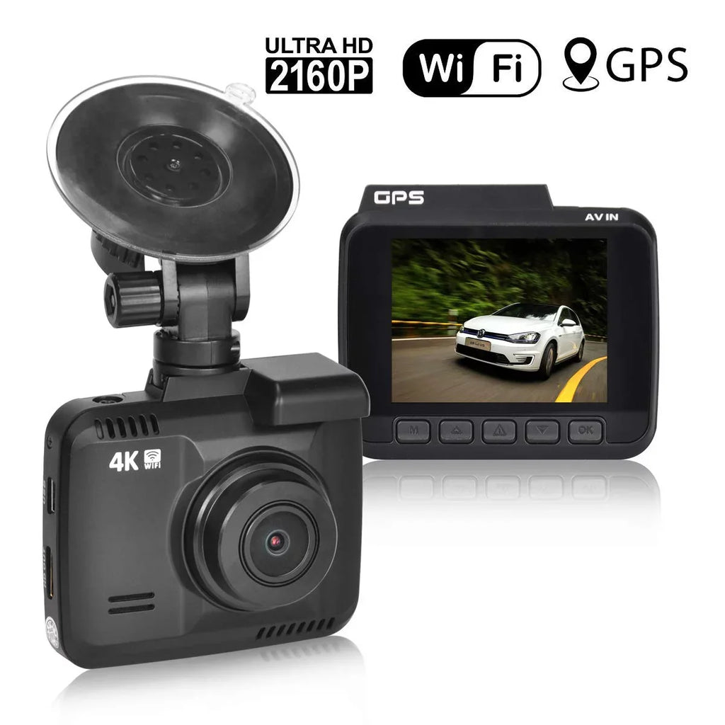 App Cam, G-Sensor, Record, Loop 2160P Motion WDR, Novatek Cam Car Dashboard Iseebiz Detect, Chip, 24FPS View, Parking Dash Wide Mode Built-in GPS, WiFi 150° Driving Angle, Recorder