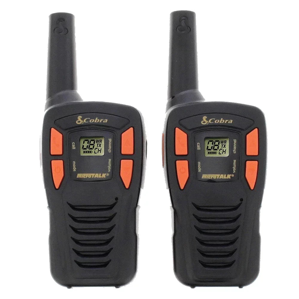 Lightweight, Set Walkie Rechargeable, Two-Way for 16-Mile Adults Talkies 22 Channels, Range Long Cobra Radio - Compact ACXT145