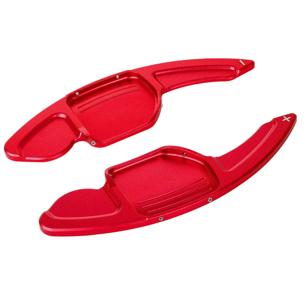 With Wheel Q3 Cover A8 Tech S5 A7 A6 SQ5 RS6 Shifter Q7 A5 S7 Audi (Red) S8 Q5 A3 Compatible Steering Trim, Aluminum RS3 Paddle CNC S6 A4 Xotic S4 Alloy, S3