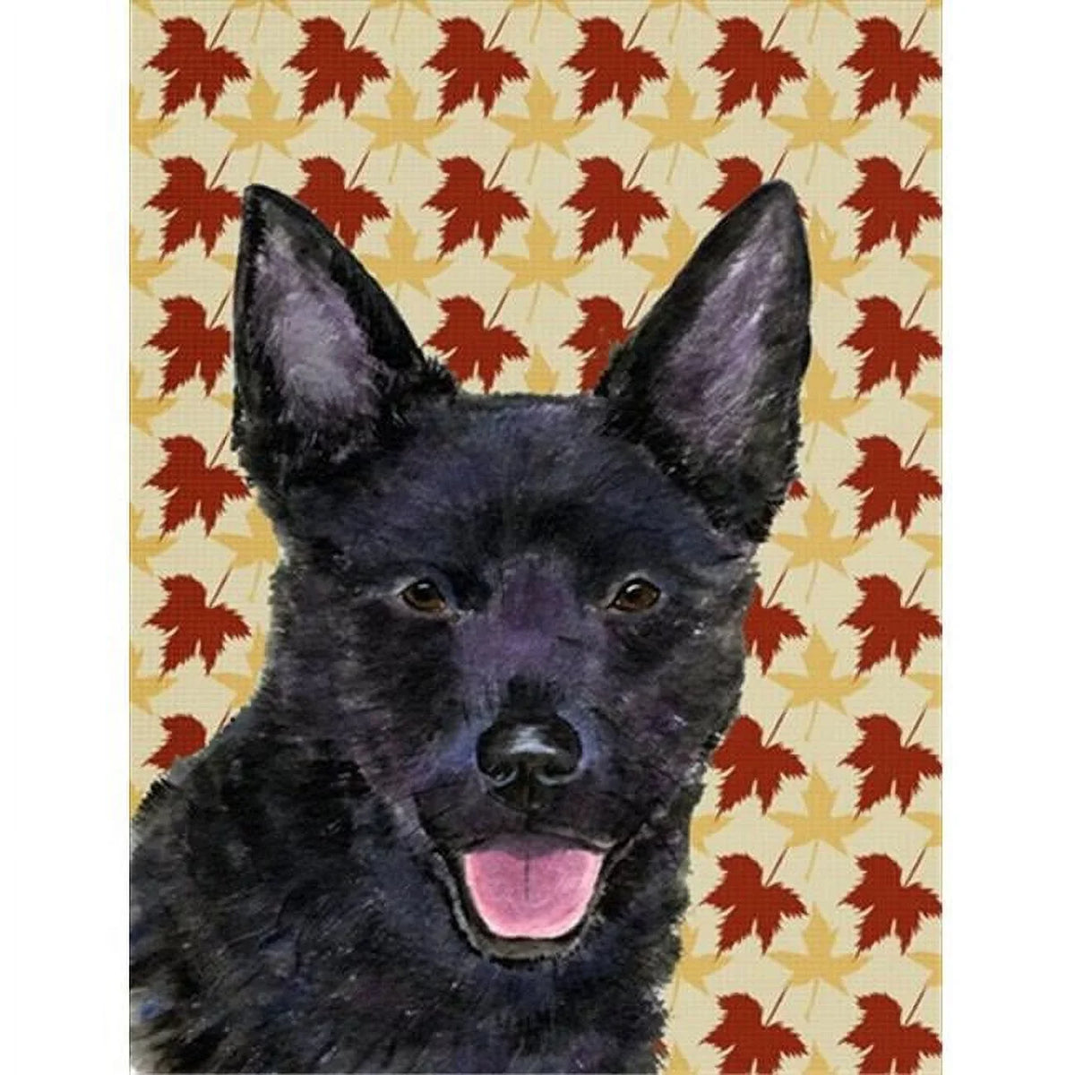 Canvas Flag Carolines Kelpie Portrait Australian Treasures Fall House Size Leaves