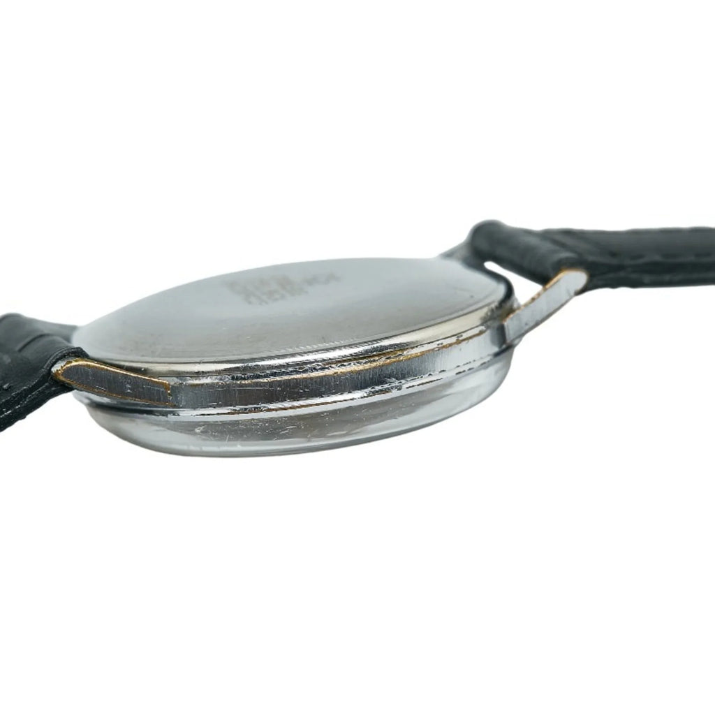 White Winding Pre-Owned External Watch 15JEWELS Junghans Belt JUNGHANS Steel Manual Dial Ladies Black Stainless (Good)