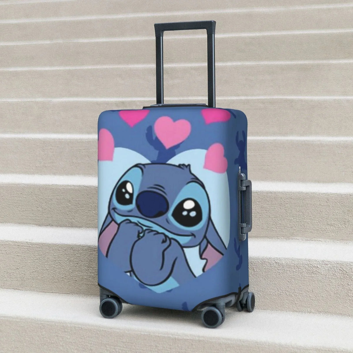 Travel Luggage Stitch Organizers Cover Elastic Protective Fits Suitcase Heart Large Cover