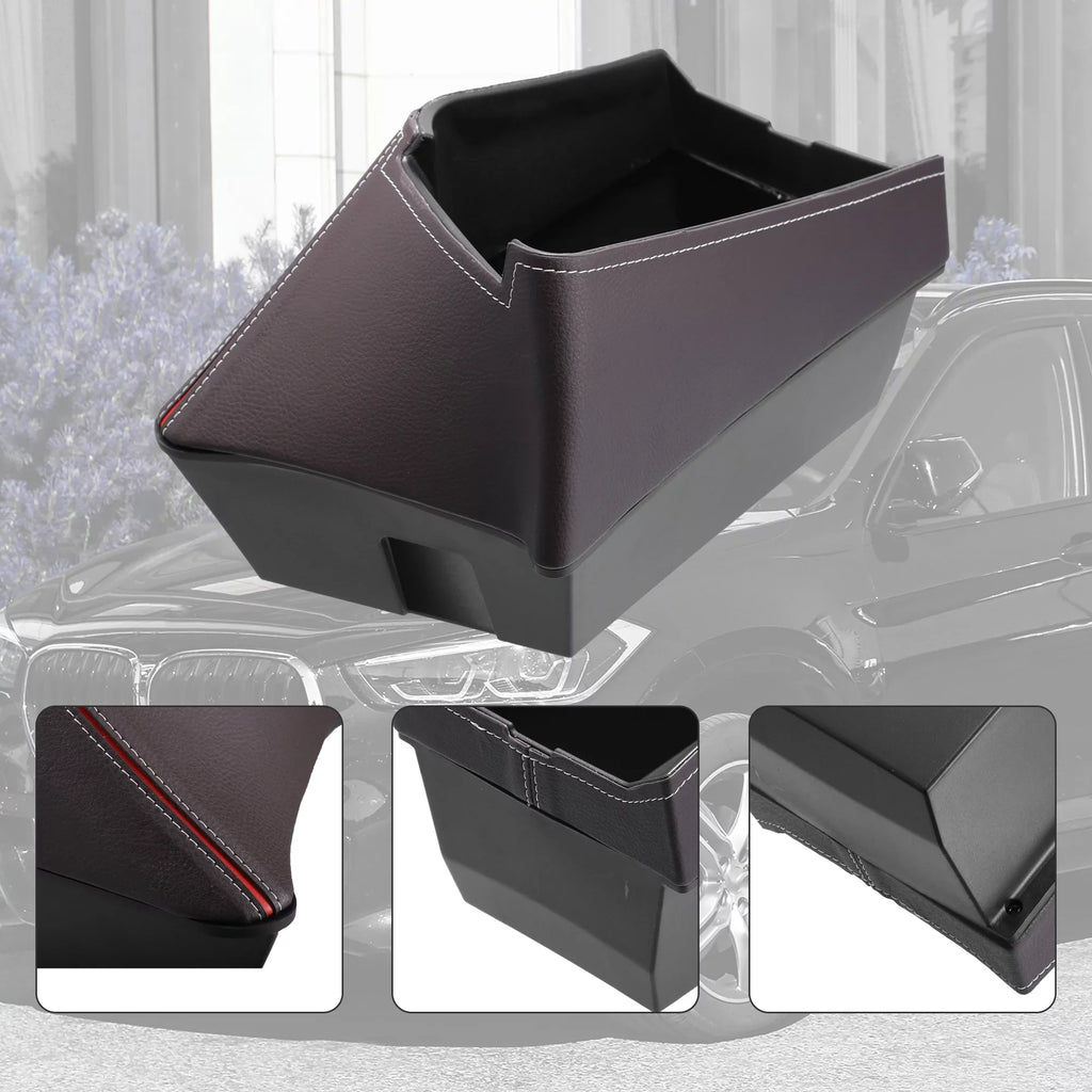 Armrest F48 Red Center Car Storage X1 Tray Box BMW Organizer Brown BMW X2 ABS for Side Container for F47