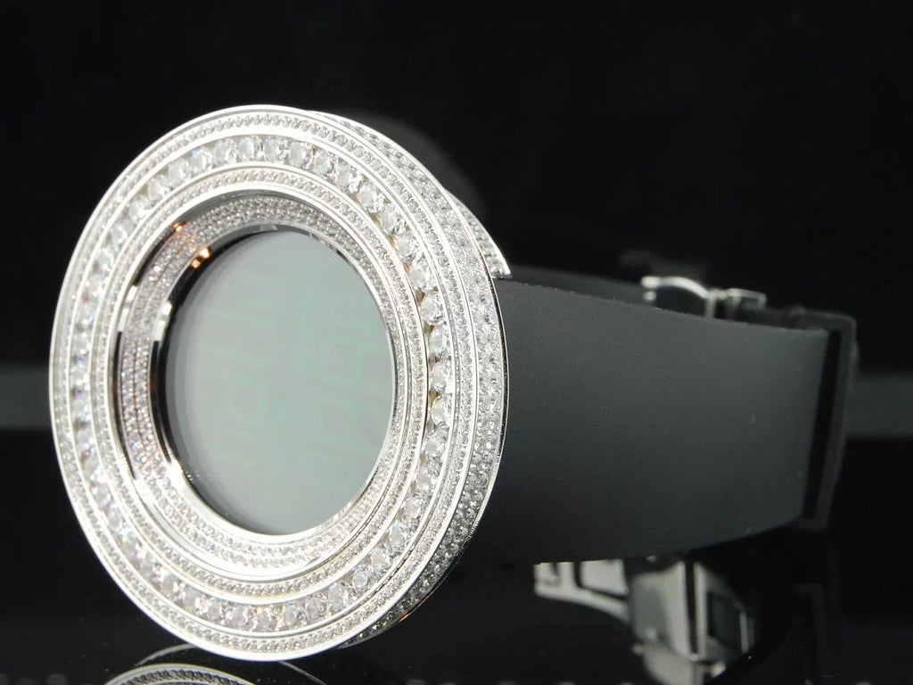 Custom Watch Com ct Rodeo 15 Mens KC White Joe JoJino Simulated Techno Diamond