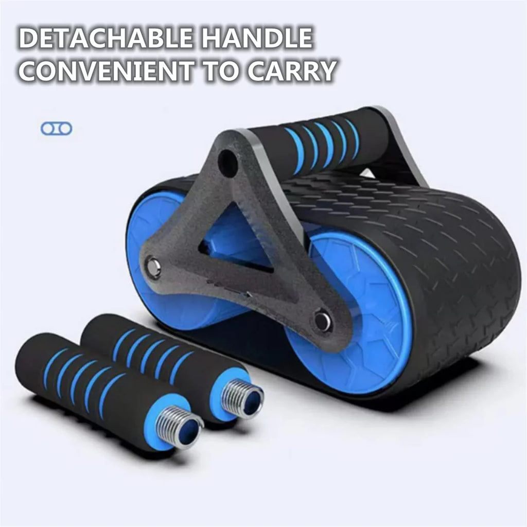 with Exercise, Ergonomic Wheel Mat Knee with Handle Core Assistance and for AB Equipment with Workout Springs Resistance Abdominal Roller Rebound Automatic