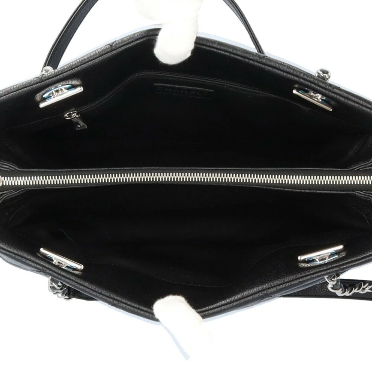 Shoulder Caviar Bag BRB10010000013230 Black Matelasse Pre-Owned A67294 (Good) Skin CHANEL Chain Cocomark Women's