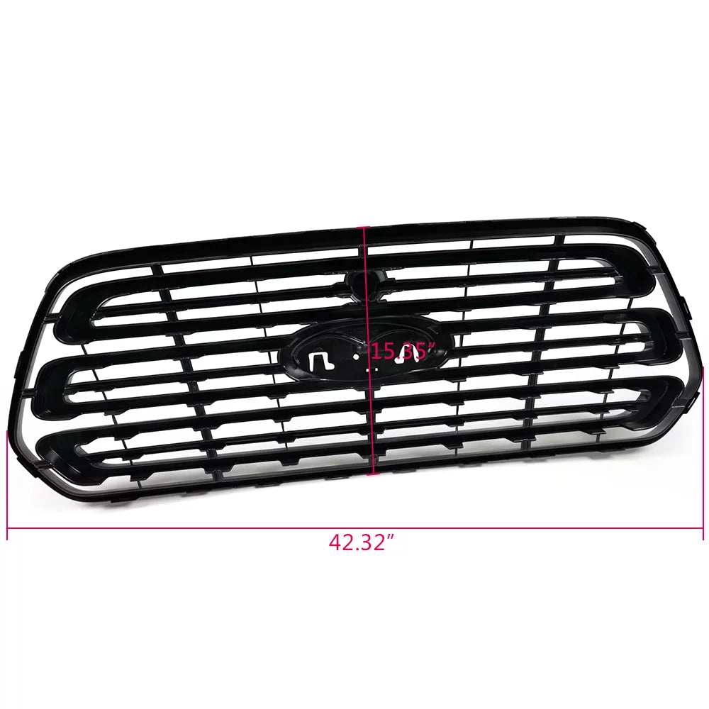 Ford 150 250 Grille Black Bumper PIT66 350 Transit 2015-2018 Fit Front For Grill