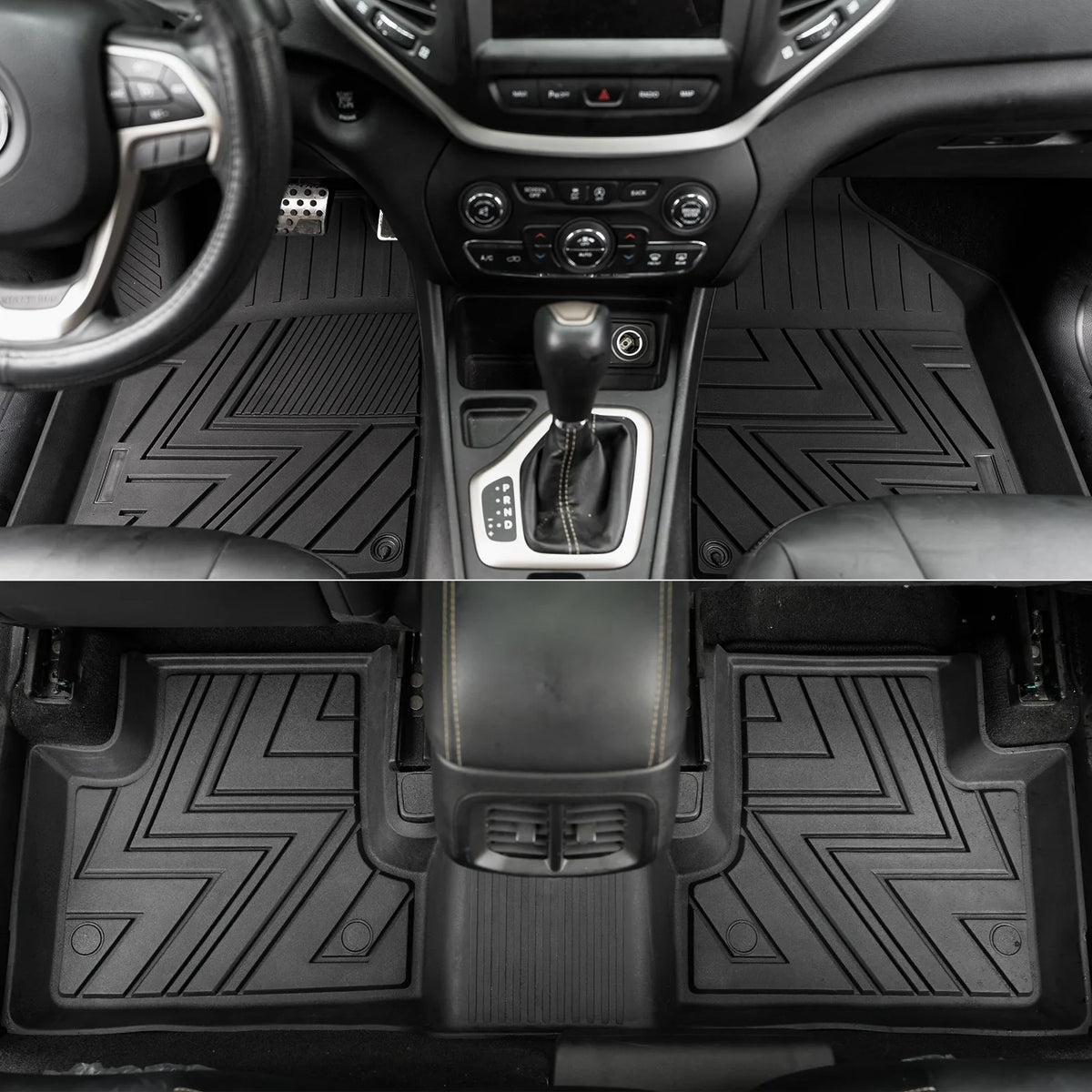 Compatible Accessories (Trunk Trunk Liner 2019-2023 Cover with Floor Weather Mat+Backrest TPE Mats+Floor Seat Cherokee All Mat Mats) Back Protector Cargo Cherokee Jeep Mats 2022