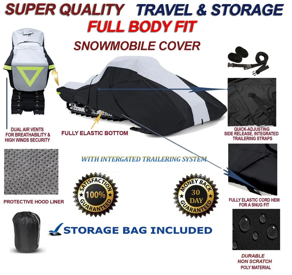 Doo Model Full and 2014-2015 Bombardier GSX Ski Compatible Denier the Fit Travel Snowmachine ACE for LE Snowmobile Cover Storage 900 600 Sled.