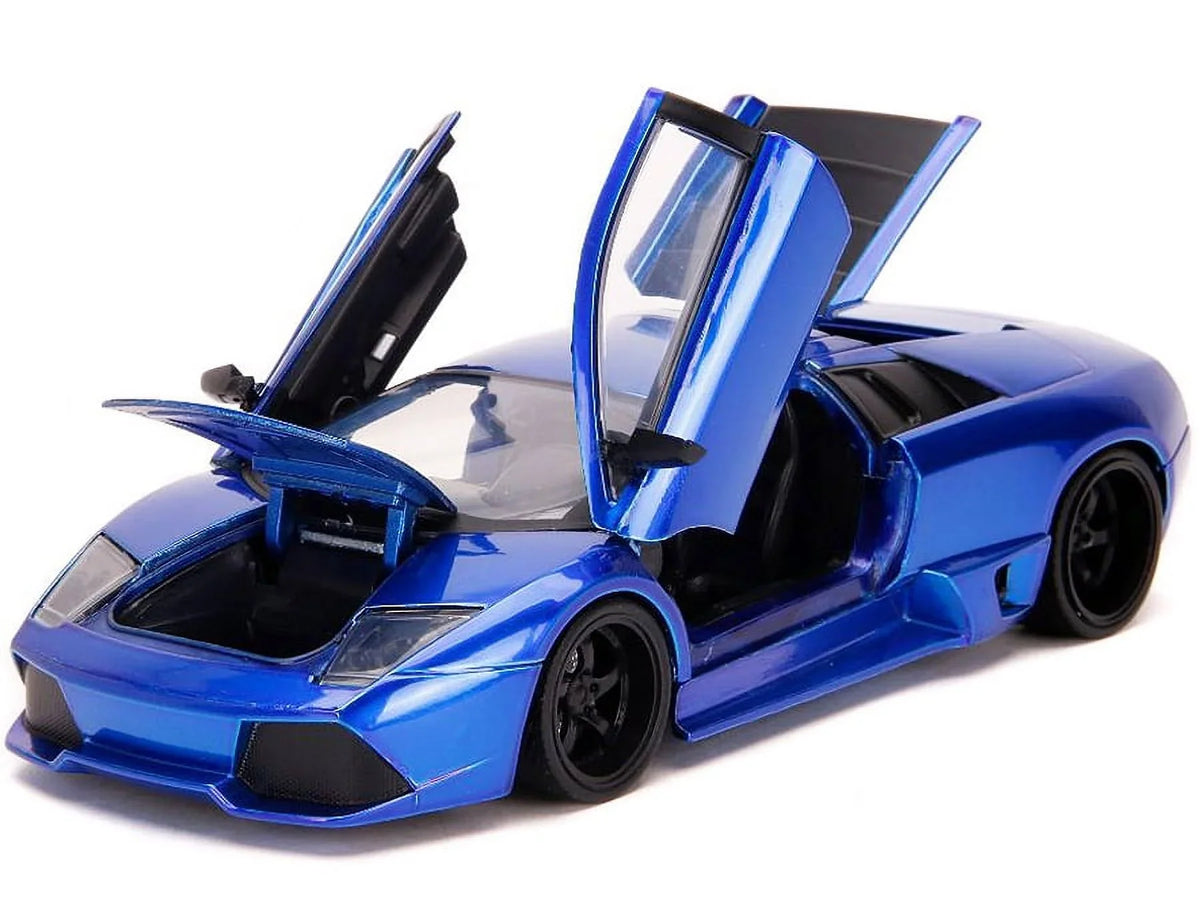 Diecast Spec Hyper Lamborghini Blue Car, Murcielago Model Jada 32279 LP640 Scale Candy 1-24
