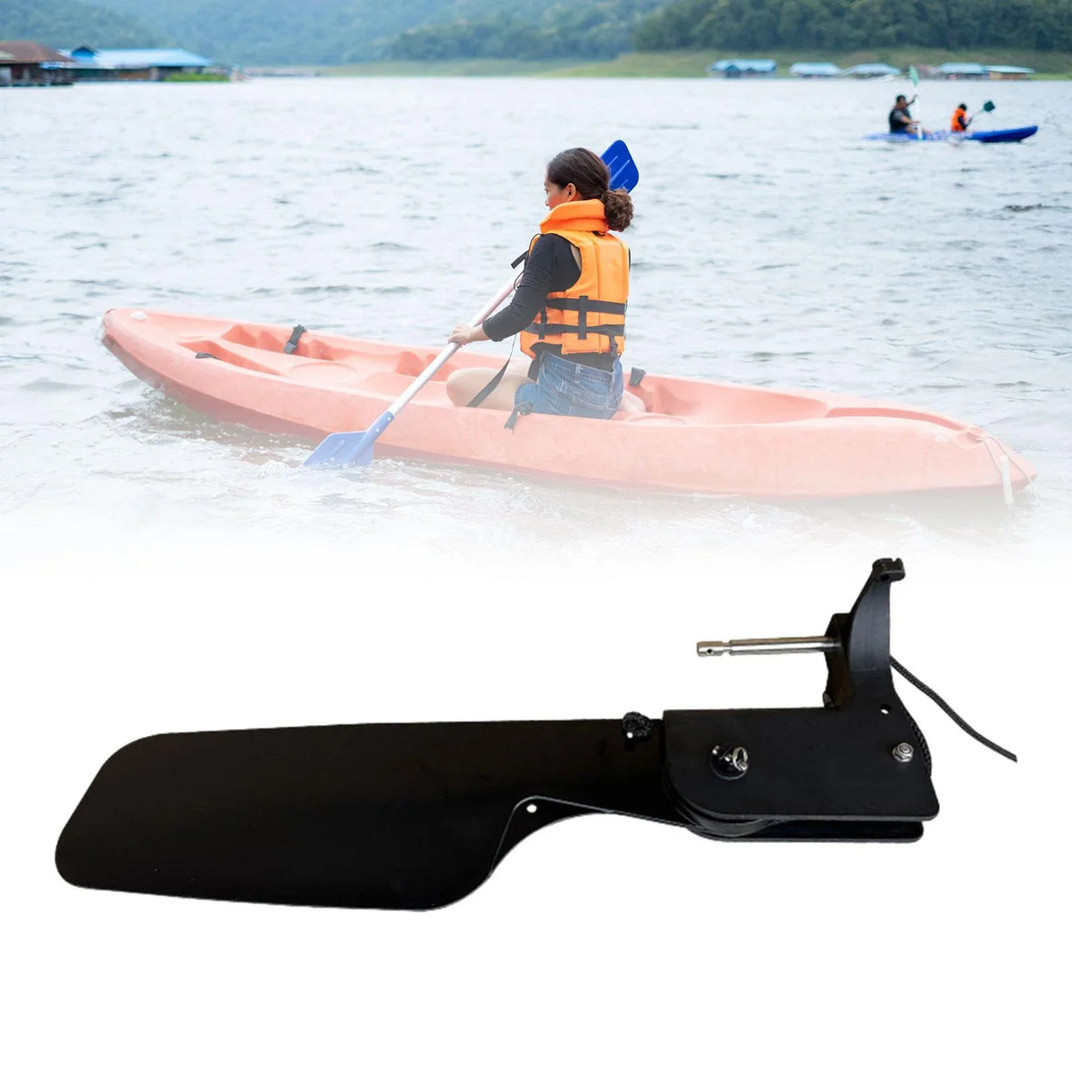 Canoeing Kayak Supplies, Canoe for Watercraft Accessory funtasica Universal, Boat Fishing Rudder Fishing Rudder Boating Boats Rudder