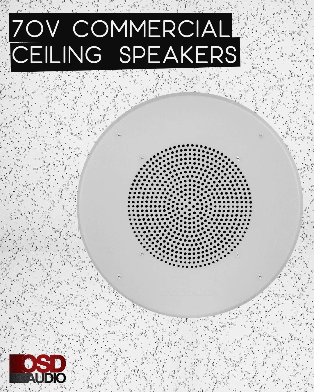 Tap Speaker 70V Single) Audio (White, OSD In-Ceiling Commercial 8" C1070