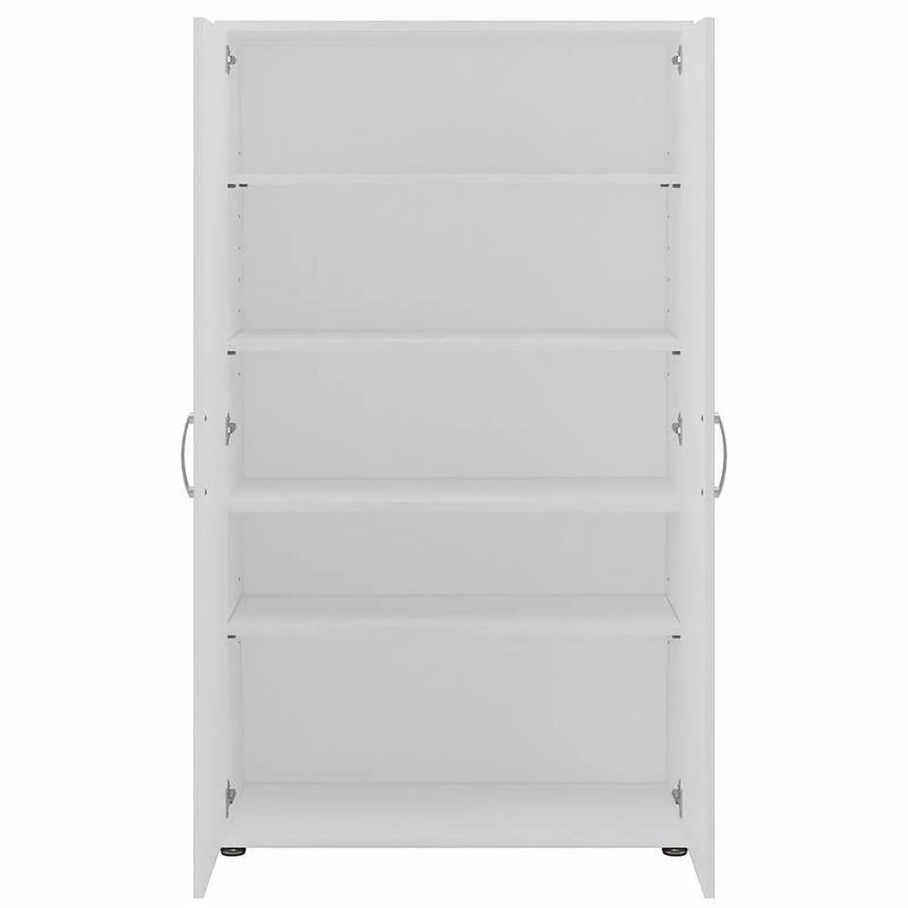 Row Pemberly Cabinet Engineered in White - Storage Tall Wood Garage