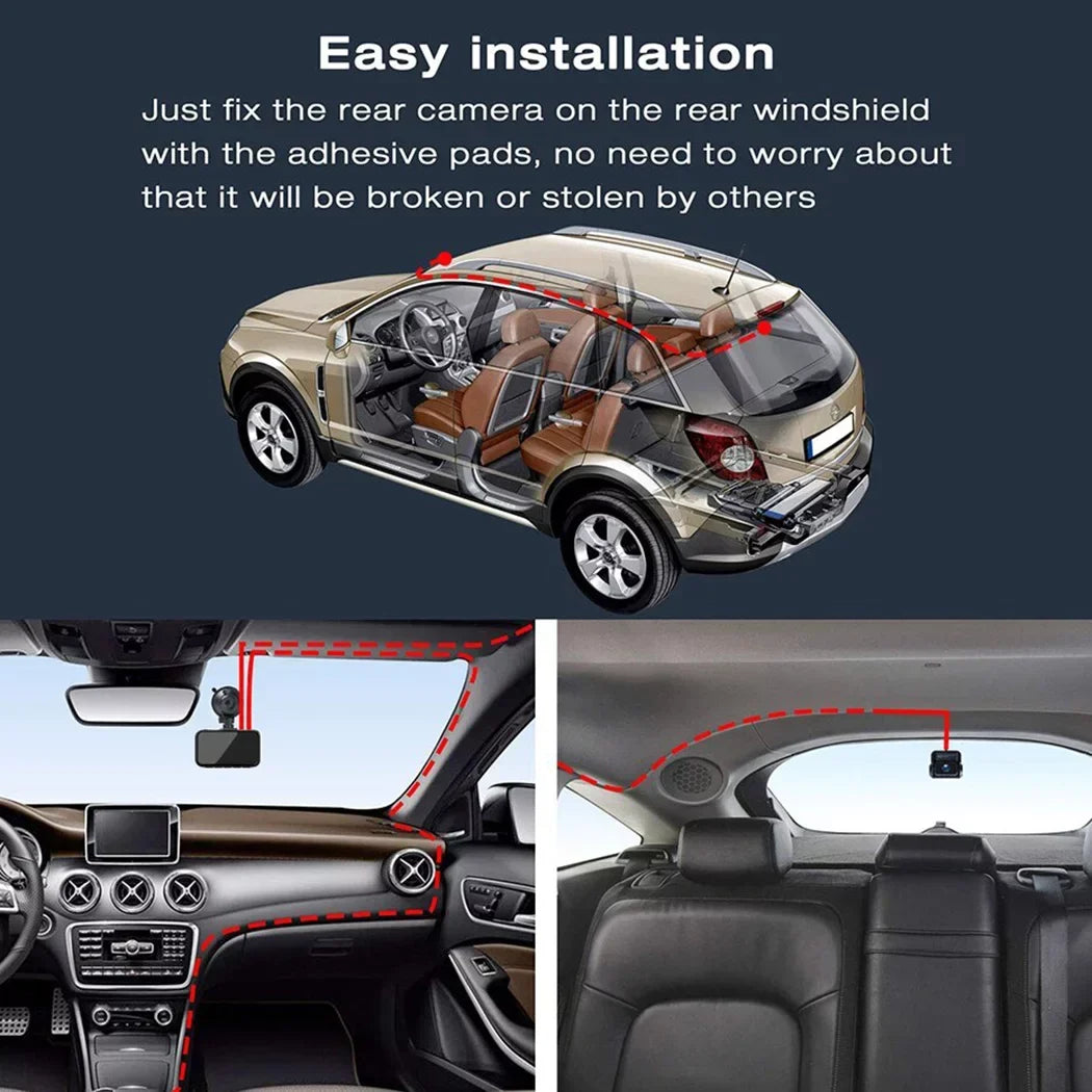 Dual Cam FHD Rear, Camera UHD WDR Camera 4K Front and Car DVR TOGUARD 1080P Dash Dash