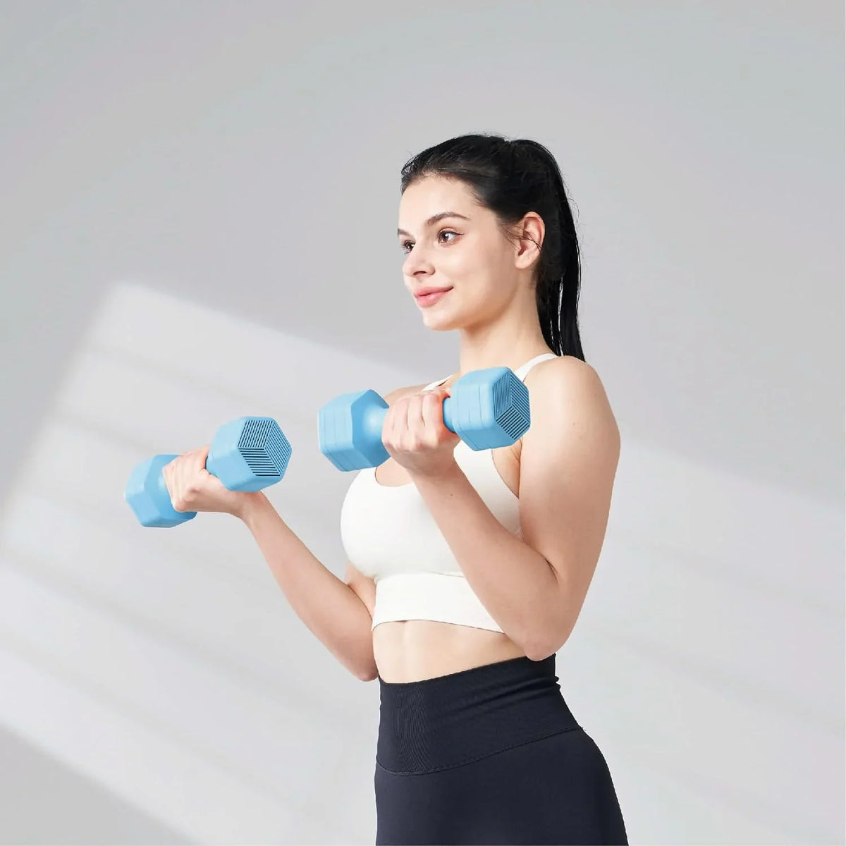Training Weight 10lb Dumbbells Each) Strength Set- (2-5lb Home 3 Equipment Weights Women, Pair 8lb Colors for Gym A for Set 4lb Adjustable Free Workouts 6lb Men,Teens