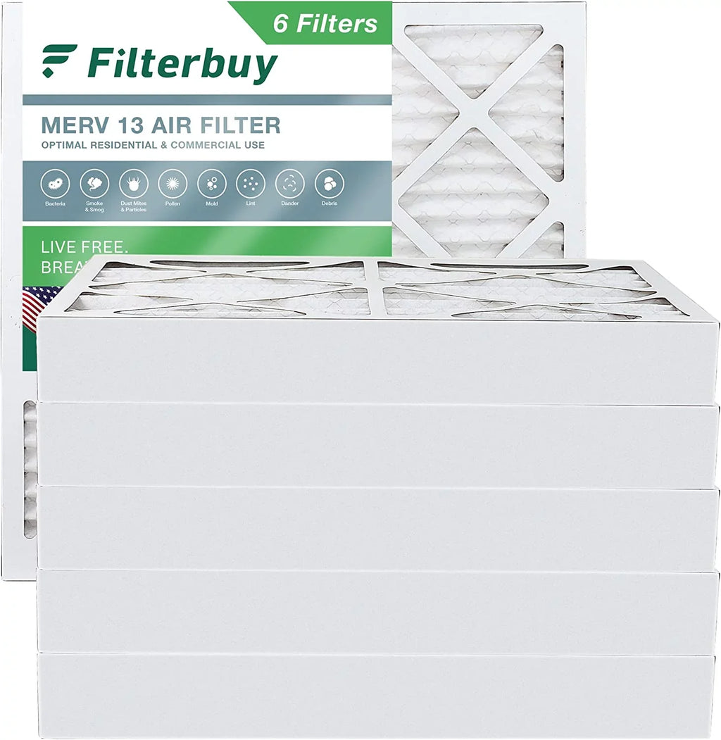 MERV HVAC Filters 12x12x4 Filterbuy Air AC Pleated (6-Pack) 13 Furnace