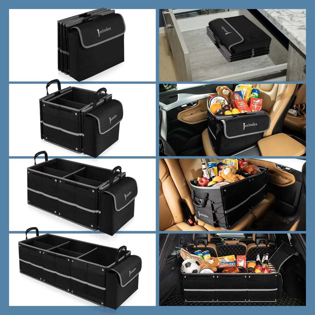 Suv, proof Leak Cooler Car Waterproof Sedan, 3 Compartments Truck,Van with Organizer Suitable for Insulated Trunk Vehicle Organizer for Bag, Collapsible Car