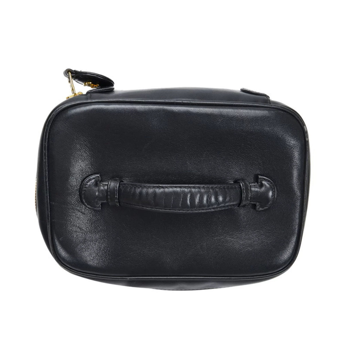 Bag Pre-Owned Ladies CHANEL (Fair) Lambskin Bicolore Cocomark Vanity Black Handbag Chanel