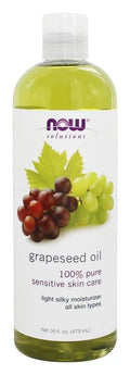 '- Pack 16 Grapeseed oz and NOW Skin Oil, Hair 2 Foods Moisturizer for Natural Odorless